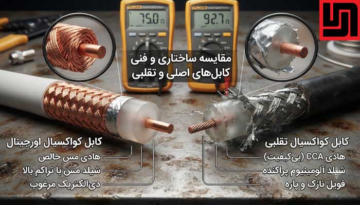 تفاوت کابل کواکسیال اورجینال و تقلبی